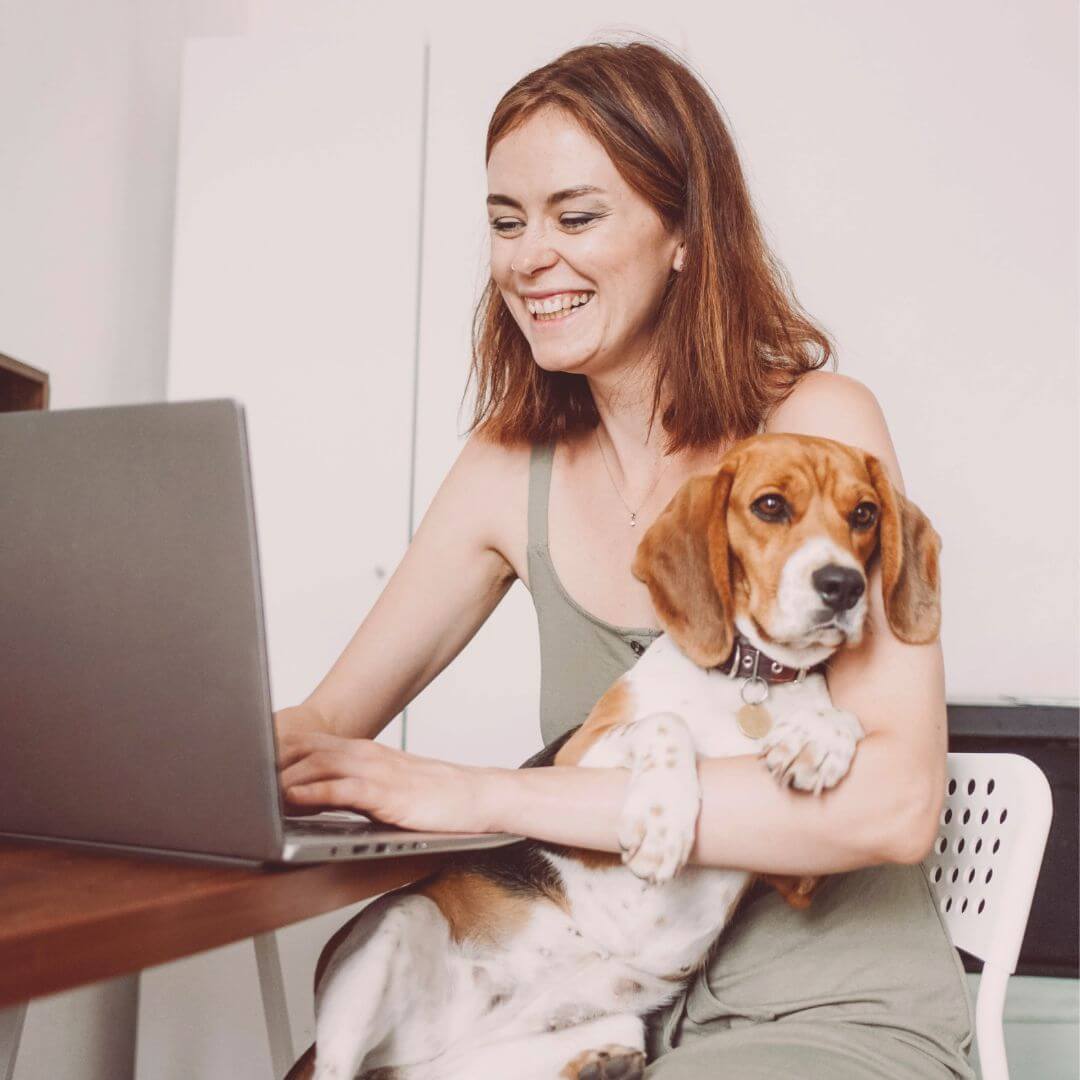 Freelance with dog